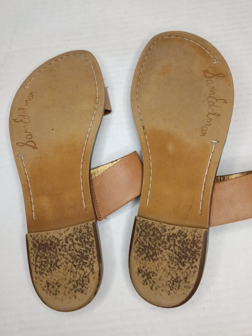 Sam Edelman Krista Tan Double Strap Slide Sandals Women’s Size 7.5M - Picture 8 of 11